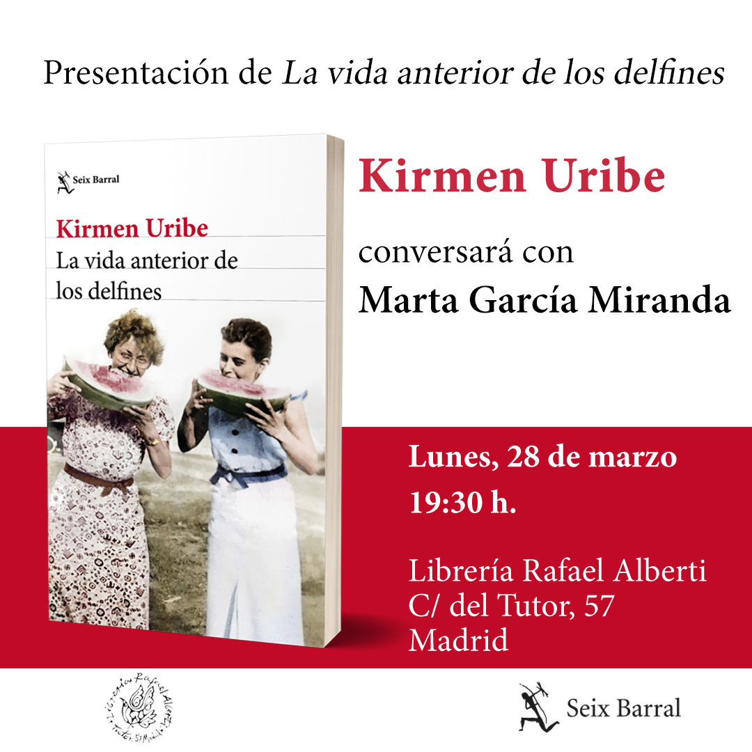 KIRMEN URIBE, La vida anterior de los delfines (Seix Barral)