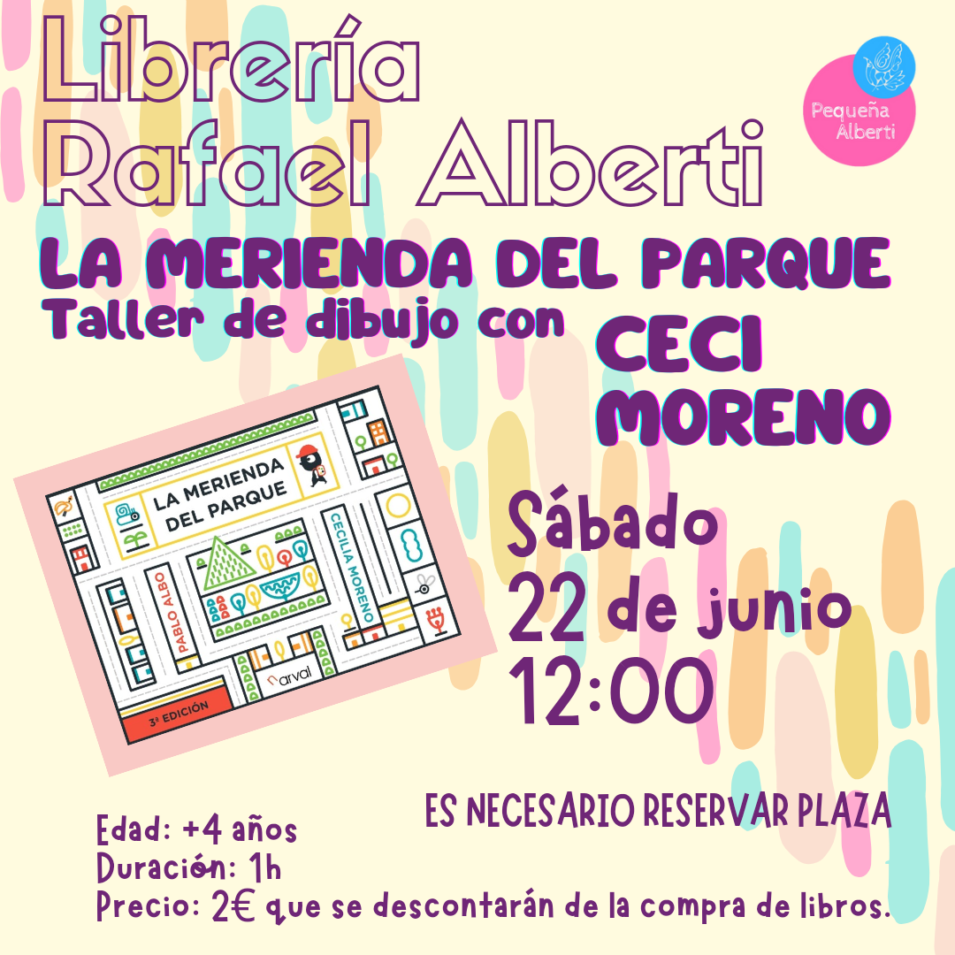 La merienda del parque, taller de dibujo con CECI MORENO (Narval) -ANULADO-