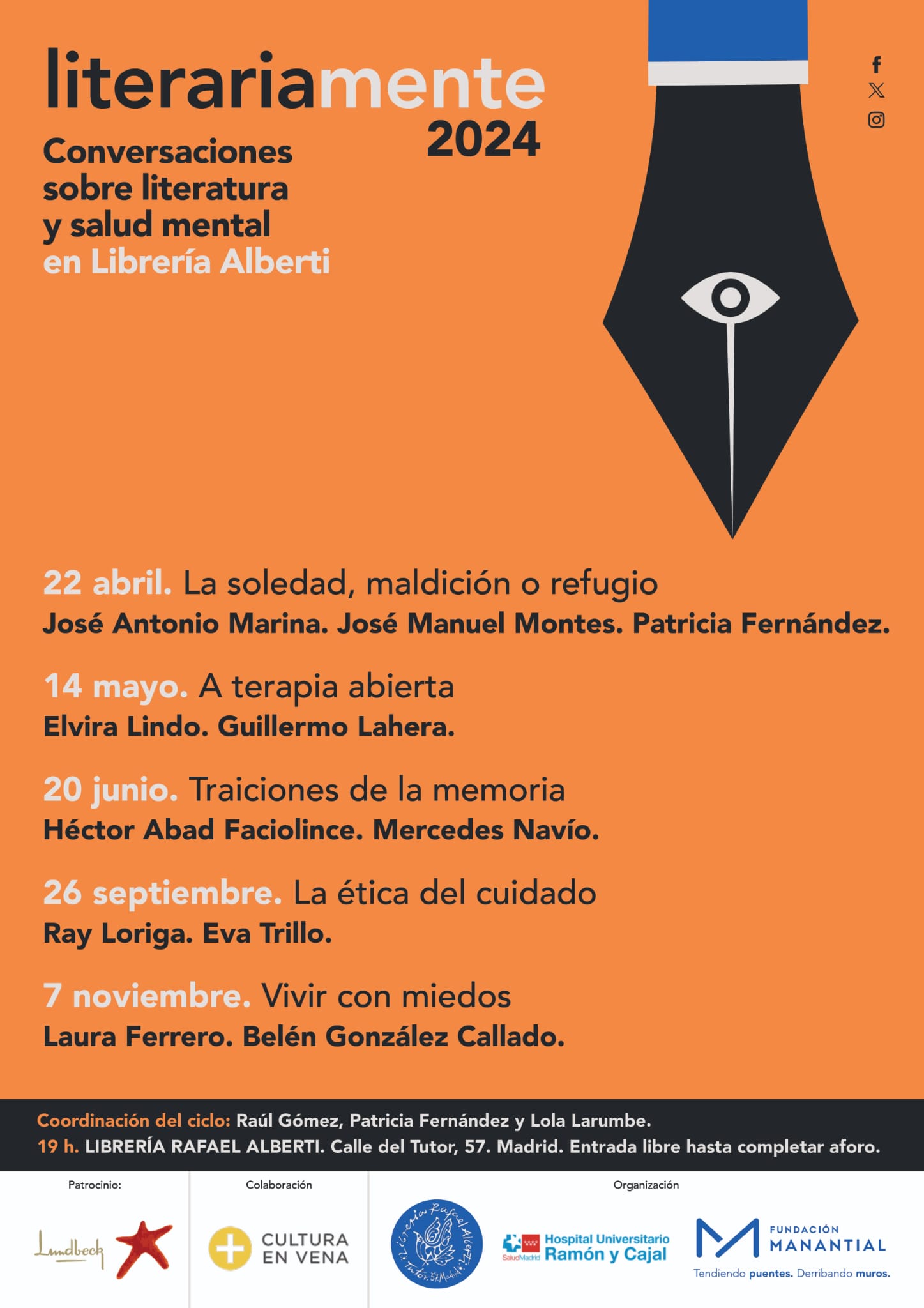 LiterariaMENTE en Librería Alberti. Conversaciones sobre literatura y salud mental | 2ª temporada