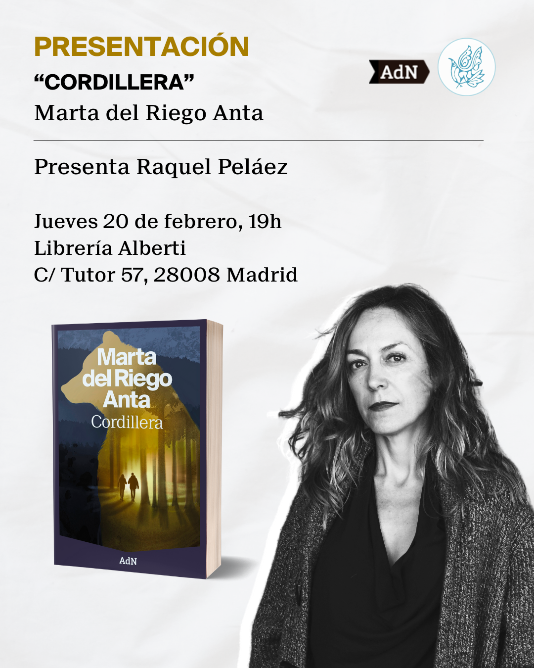 MARTA DEL RIEGO ANTA, Cordillera (AdN Novelas)