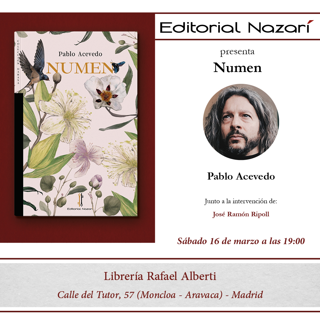 PABLO  ACEVEDO, Numen (Editorial Nazarí)