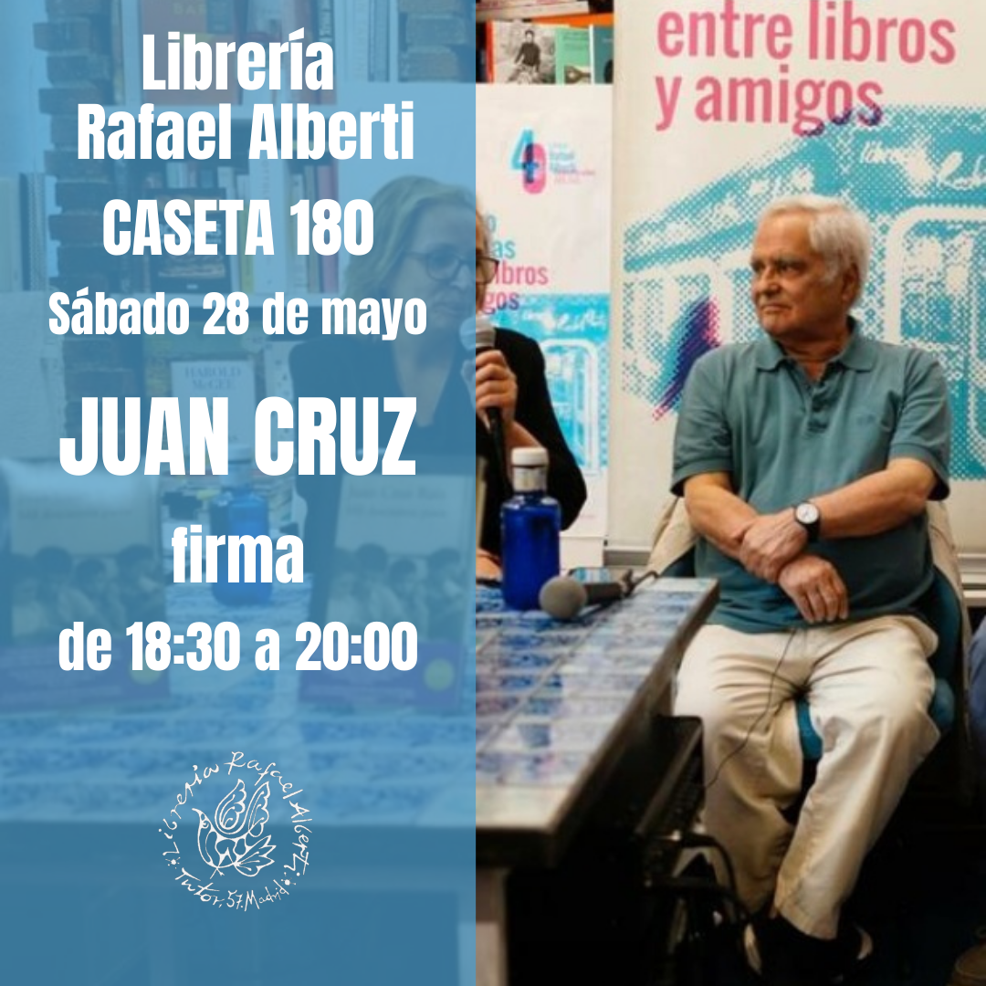 JUAN CRUZ - CASETA 180 - FERIA DEL LIBRO DE MADRID