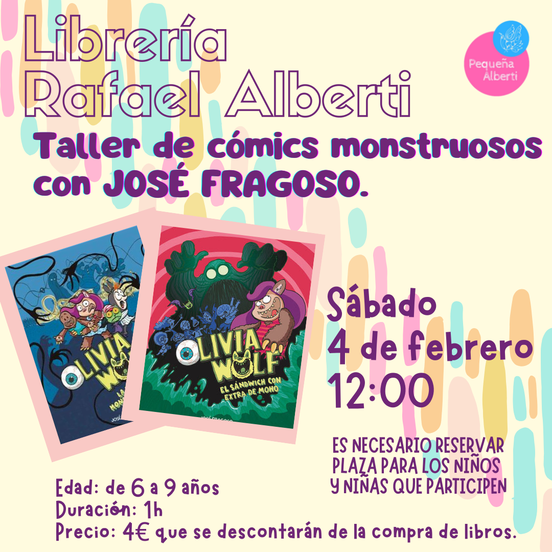 ¡¡¡PLAZAS AGOTADAS!!! NO SE ADMITEN RESERVAS - Taller de cómics monstruosos con JOSÉ FRAGOSO