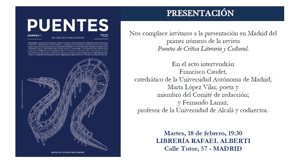 Revista PUENTES de crítica literaria y cultural