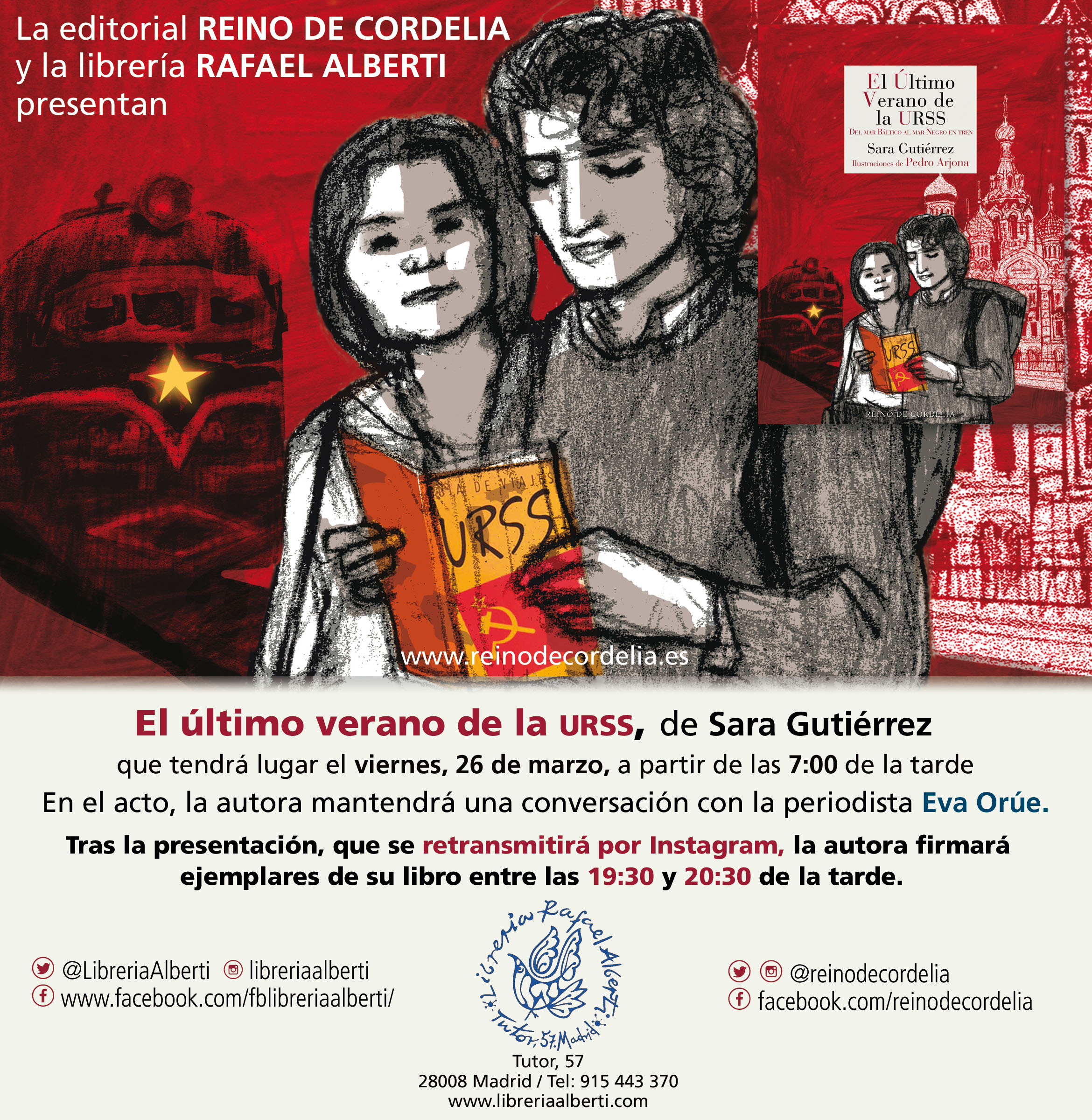 SARA GUTIÉRREZ presenta y firma 'El último verano de la URSS' (Reino de Cordelia)