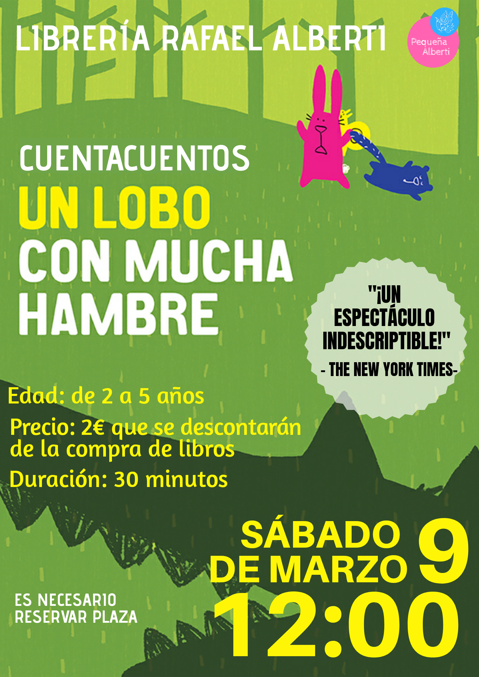 Cuentacuentos: Un lobo con mucha hambre (NubeOcho)