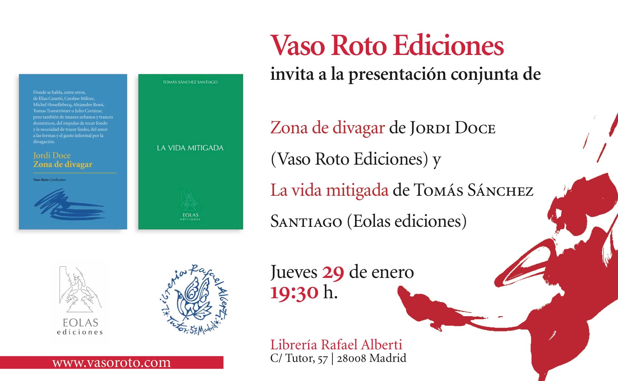 Jordi Doce, Zona de divagar y Tomás Sánchez, La vida mitigada