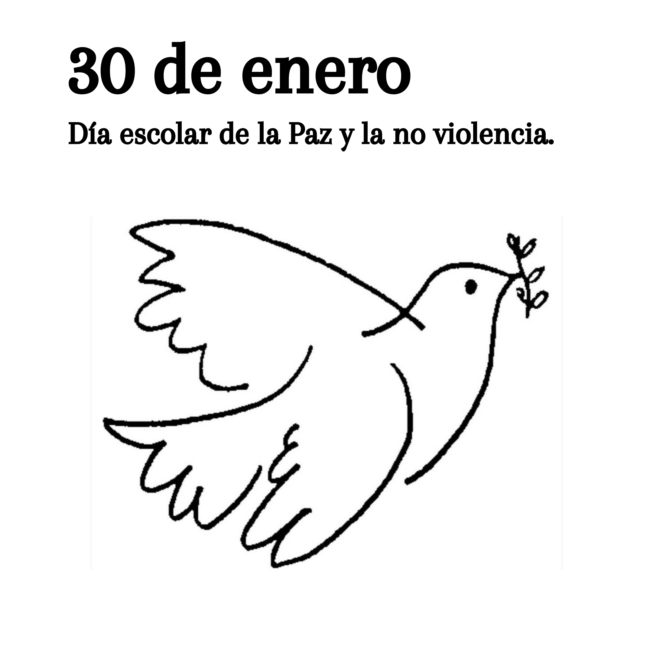 30 de enero - Día de la Paz