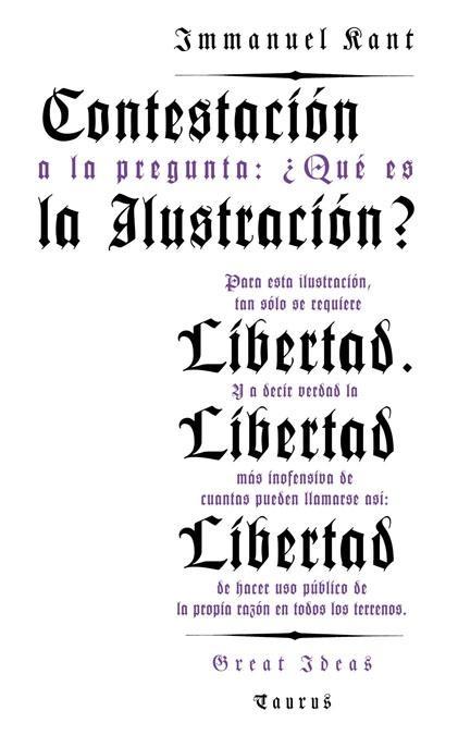 Contestación a la Pregunta: ¿Qué Es la Ilustración?