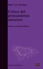 Crítica del Pensamiento Amoroso "Temas Contemporáneos"