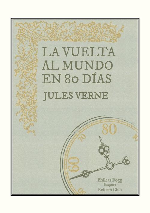 Mapa de la Vuelta al Mundo en 80 Días. Aventuras Literarias "Formato Despegable de 70*100 en Papel de Alta Calidad"