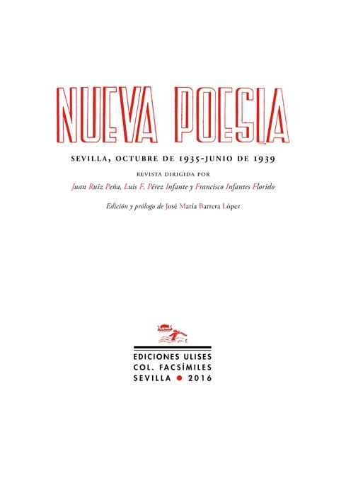 Nueva Poesía "Sevilla, Octubre de 1935-Junio de 1939"