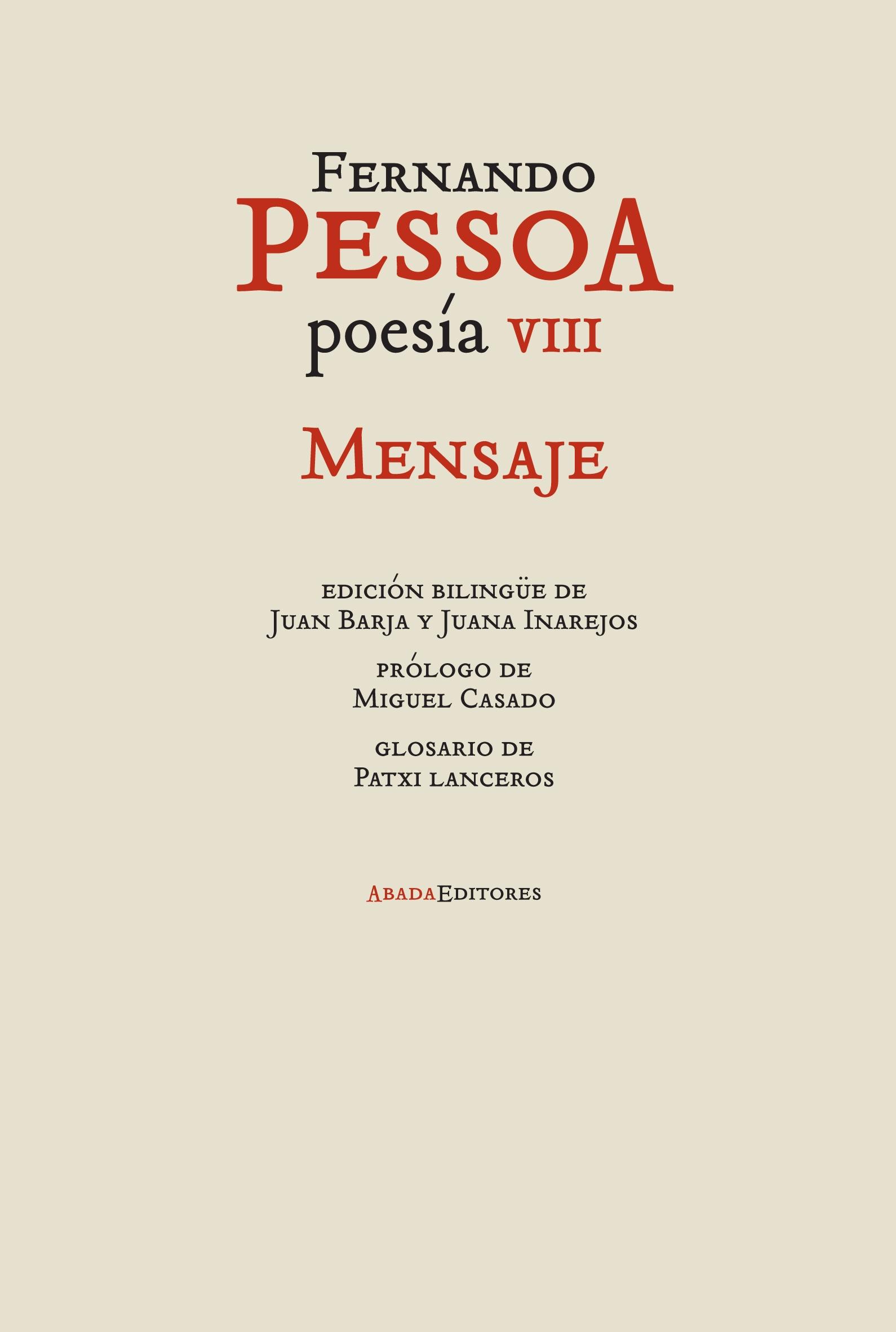 Poesía Viii. Mensaje