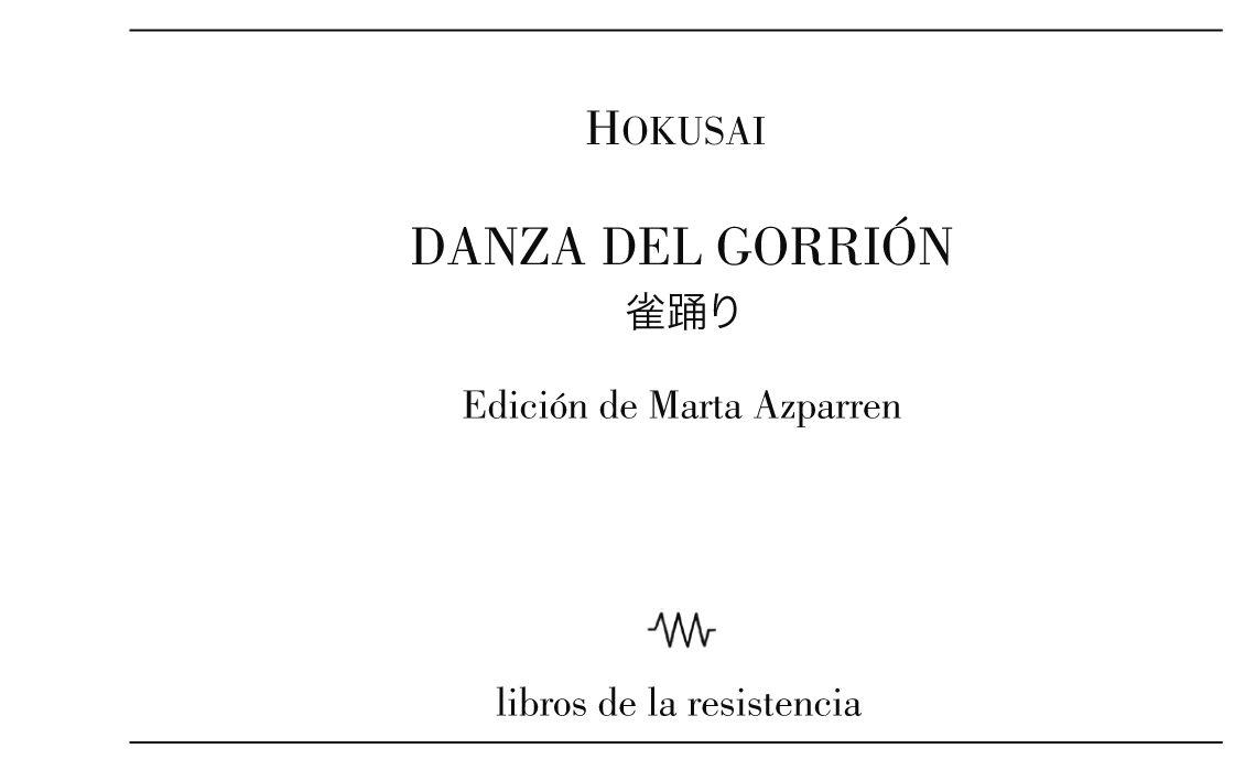 La danza del gorrión. 