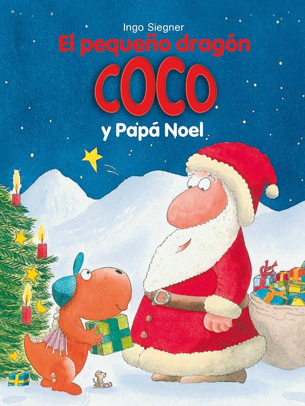 El pequeño dragón Coco y Papá Noel. 