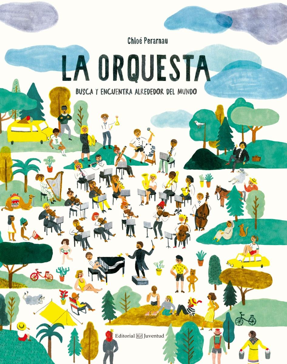 La orquesta "Busca y encuentra alrededor del mundo". 