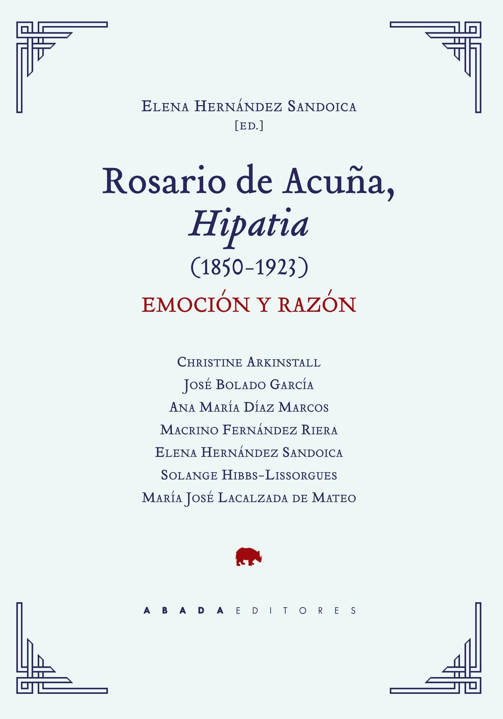 Rosario de Acuña, Hipatia (1850-1923) "Emoción y razón". 