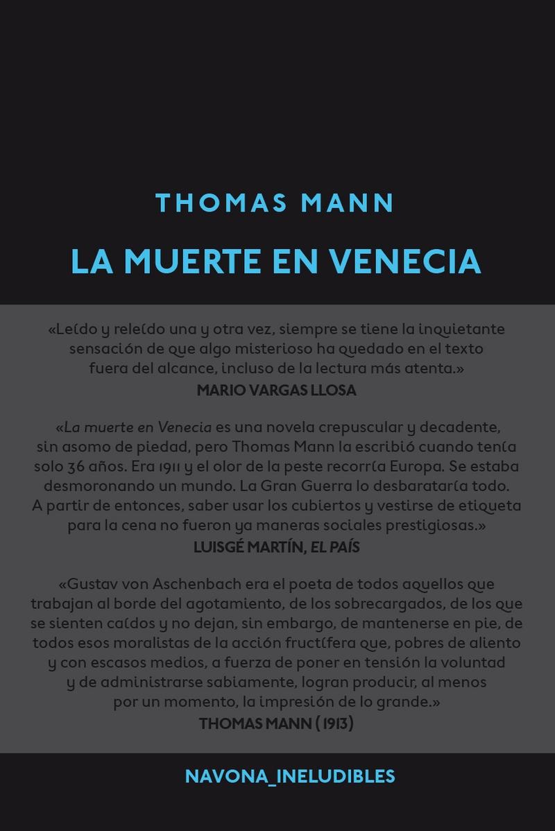 La muerte en Venecia. La muerte en Venecia.
