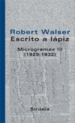 ESCRITO A LÁPIZ "MICROGRAMAS III (1925-1932)"