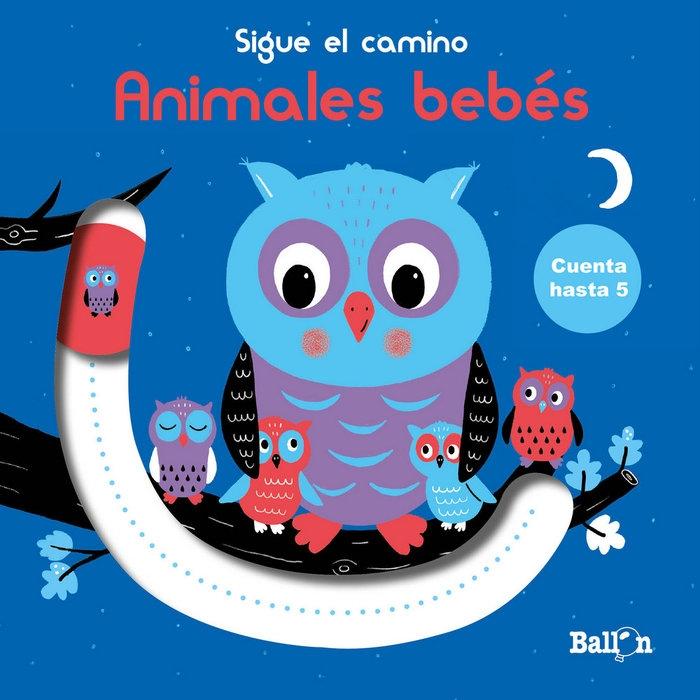 Sigue el Camino - Cuenta hasta 5 - Animales Bebés. 