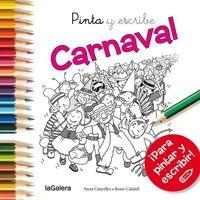 Pinta y escribe Carnaval "Letra ligada". 