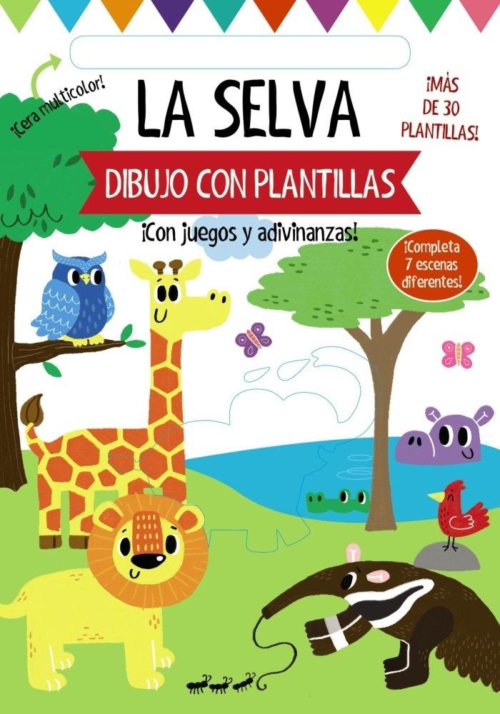 Dibujo con plantillas - La selva "¡Con juegos y adivinanzas!". 