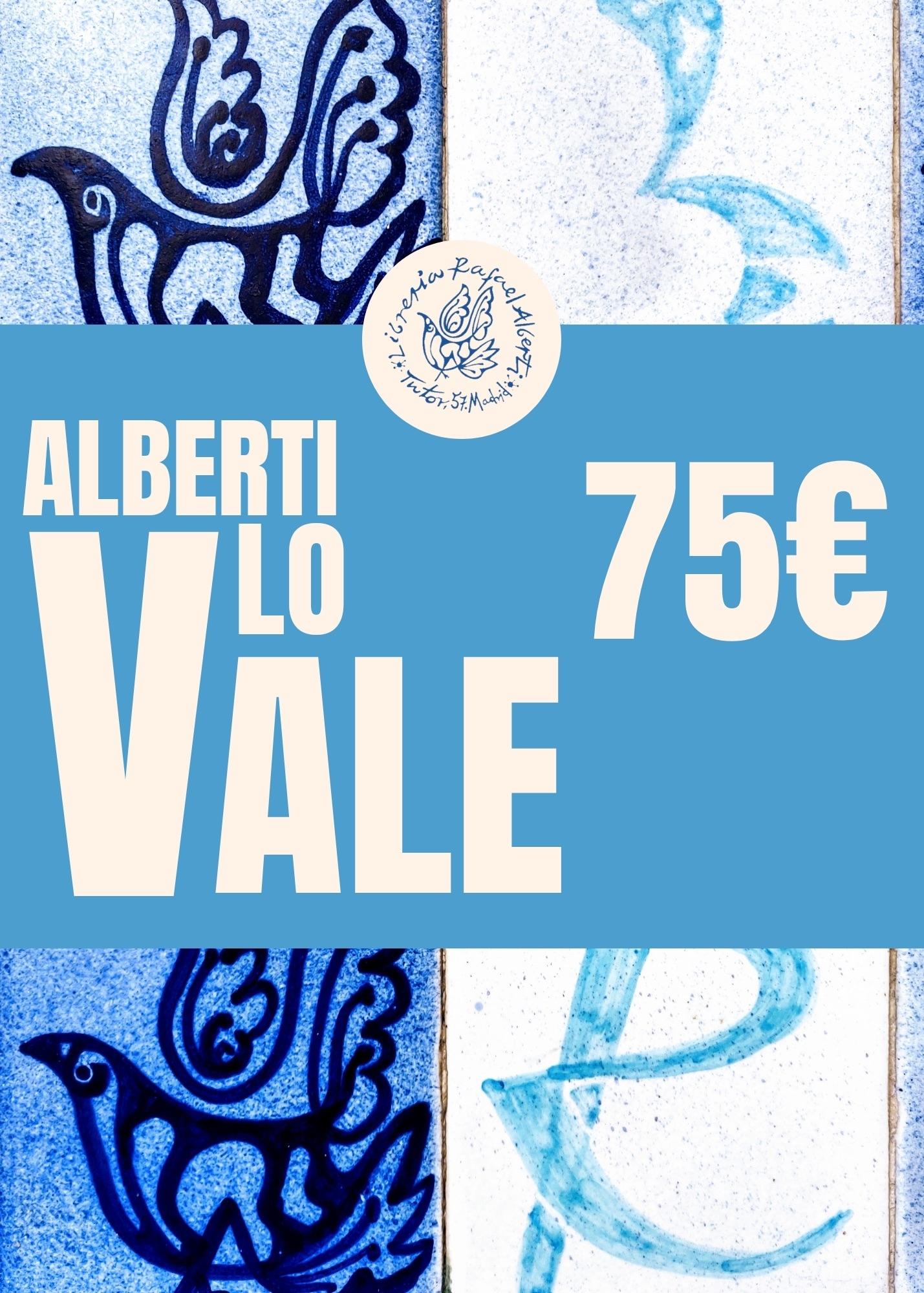 Tarjeta Regalo   ALBERTI  LO VALE  75 EUROS. 