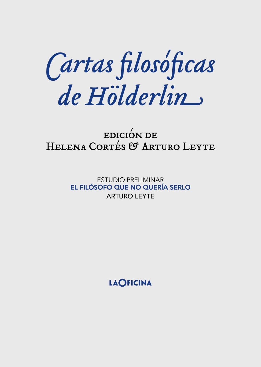 Cartas Filosóficas "Edición de Helena Cortés y Arturo Leyte"