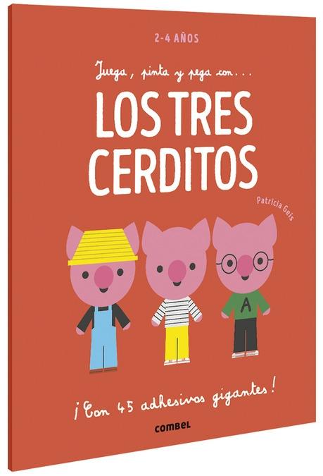 Juega, pinta y pega con... Los tres cerditos "¡Con 45 adhesivos gigantes!"