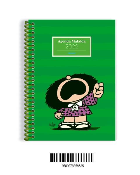Agenda 2022 Mafalda Feminista Anillada Verde. Agenda 2022 Mafalda Feminista Anillada Verde.