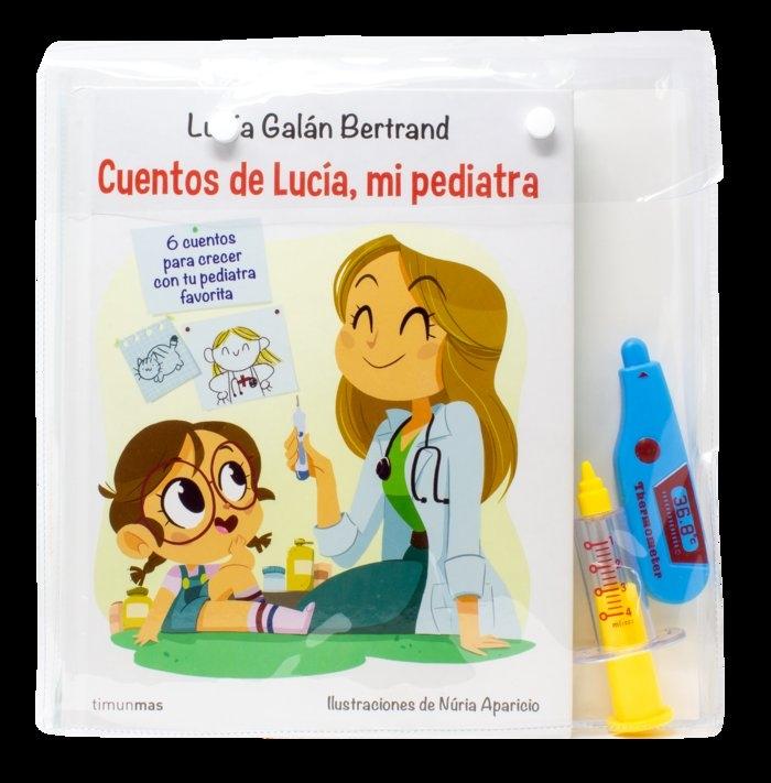 Maletín de cuentos de Lucía, mi pediatra "Con un termómetro y una jeringa de juguete"