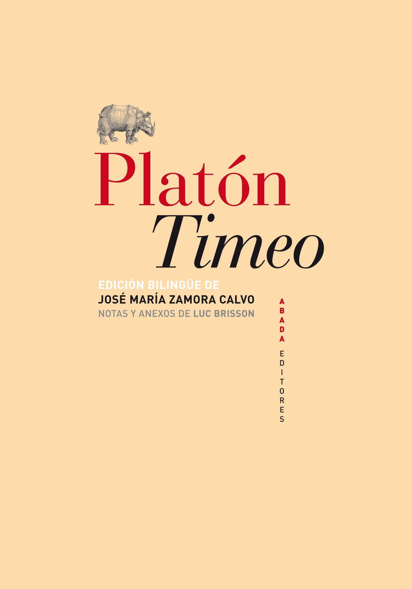 Platón Timeo. 