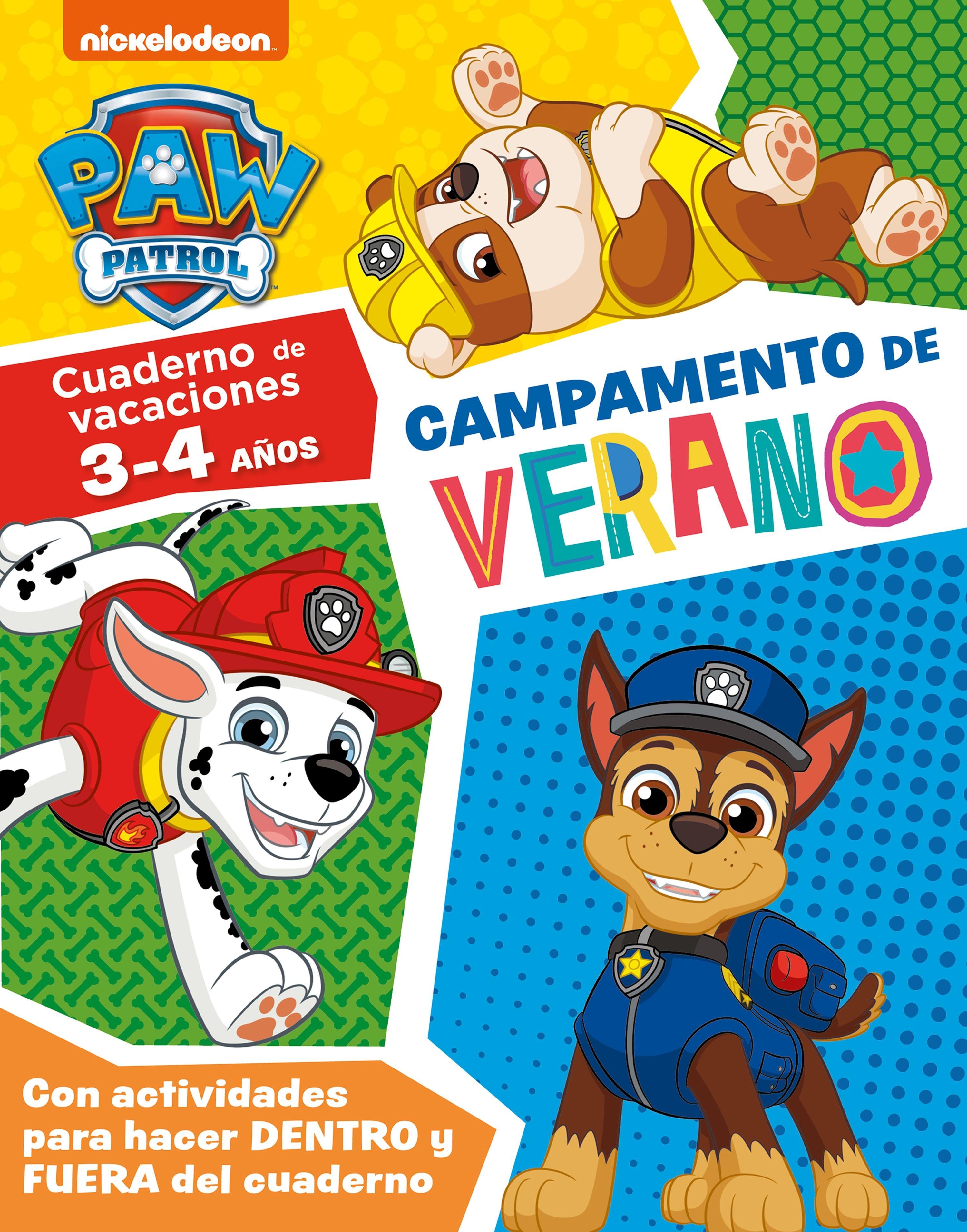 Campamento de Verano con la Patrulla Canina 3-4 Años "Cuaderno de Vacaciones (3-4 Años)". 