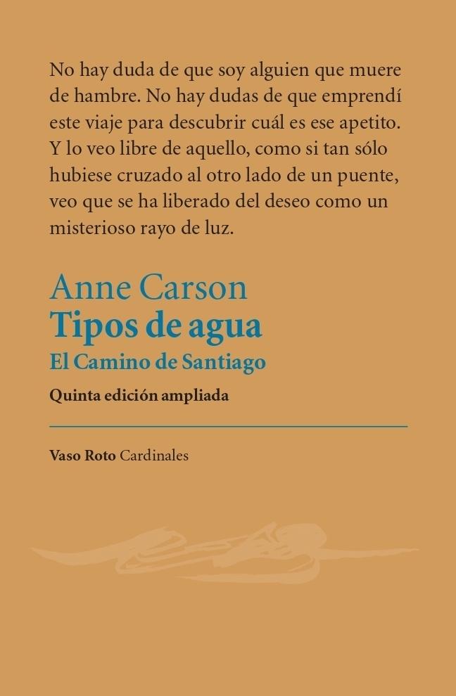 Tipos de Agua "El Camino de Santiago". 