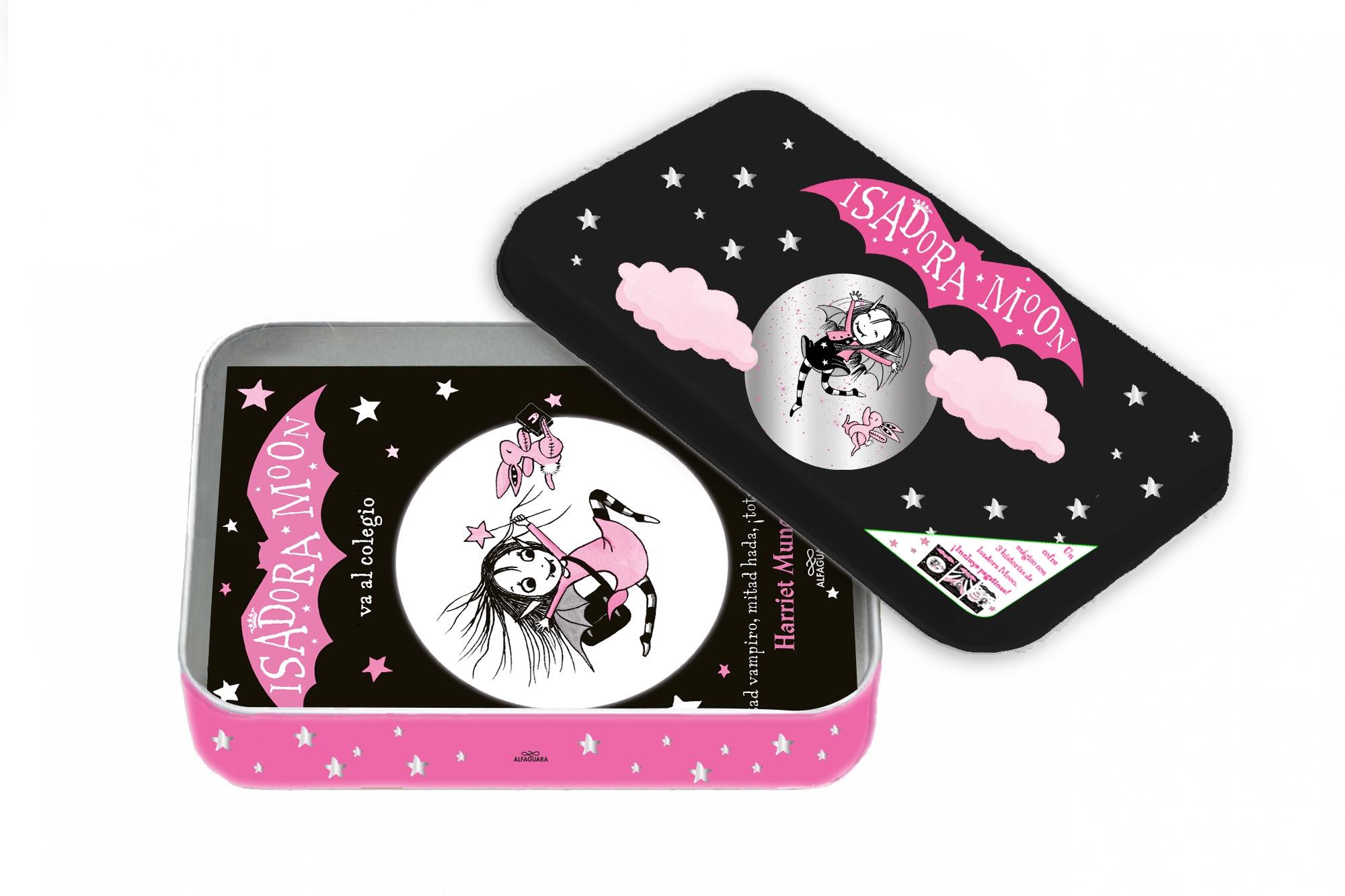 Isadora Moon - Un cofre mágico con 3 historias de Isadora Moon  "Isadora Moon va al colegio   Isadora Moon va de excursión   Isadora Moon". 