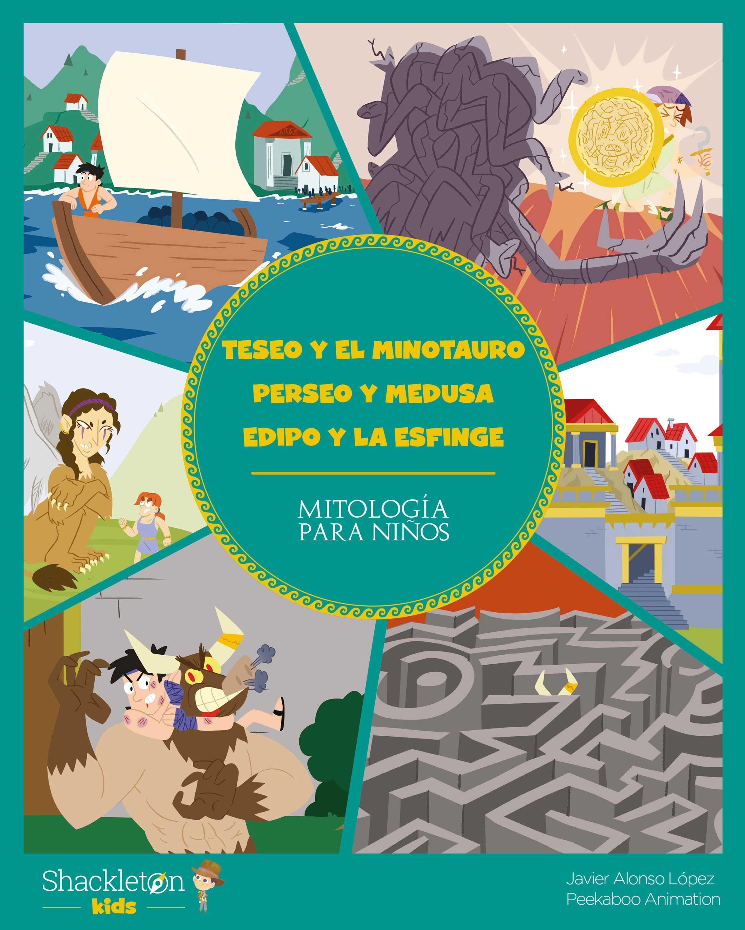 Teseo y el Minotauro. Perseo y Medusa. Edipo y la Esfinge. 