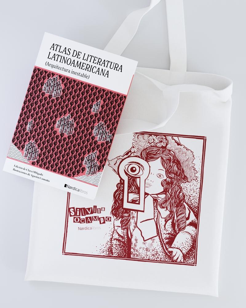 Pack Atlas de Literatura Latinoamericana + Bolsa Silvia Ocampo. 