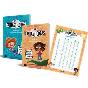 Pack Fantasticotas 1+2 con Silabario de Regalo "Aprende a Leer con Mayúsculas". 