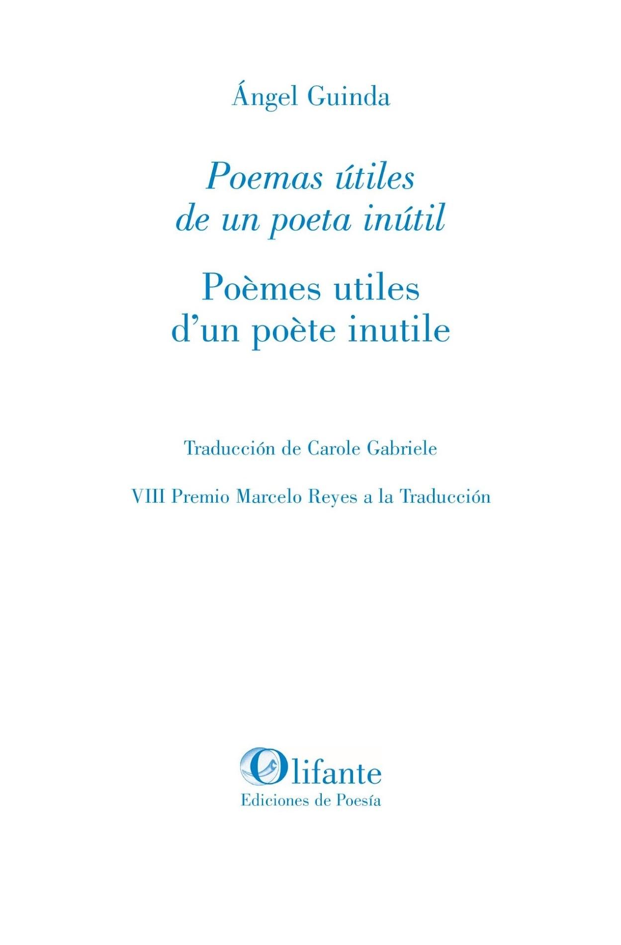 Poemas Útiles de un Poeta Inútil