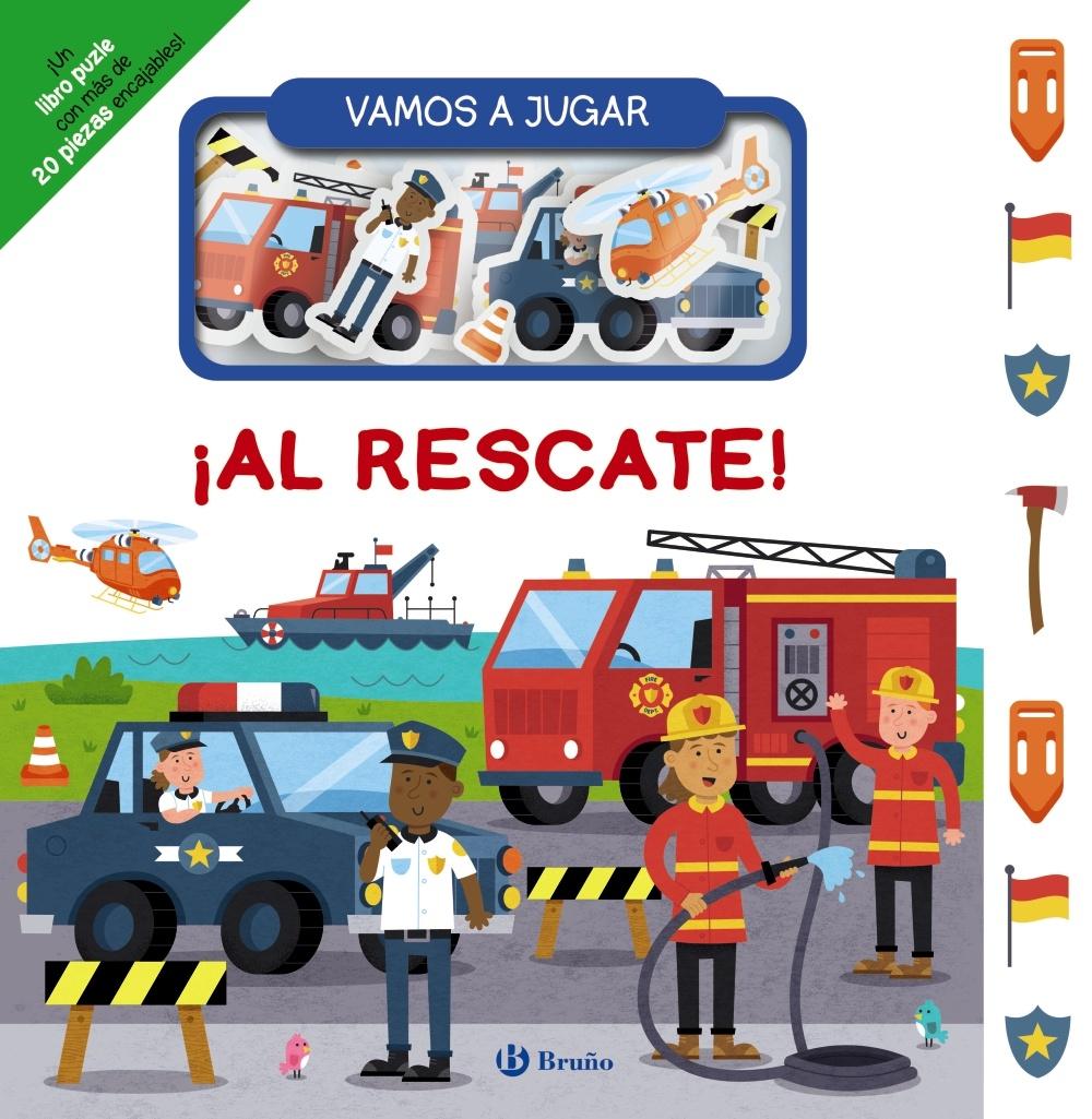 Vamos a jugar. ¡Al rescate! "¡Un libro puzle con más de 20 piezas encajables!"