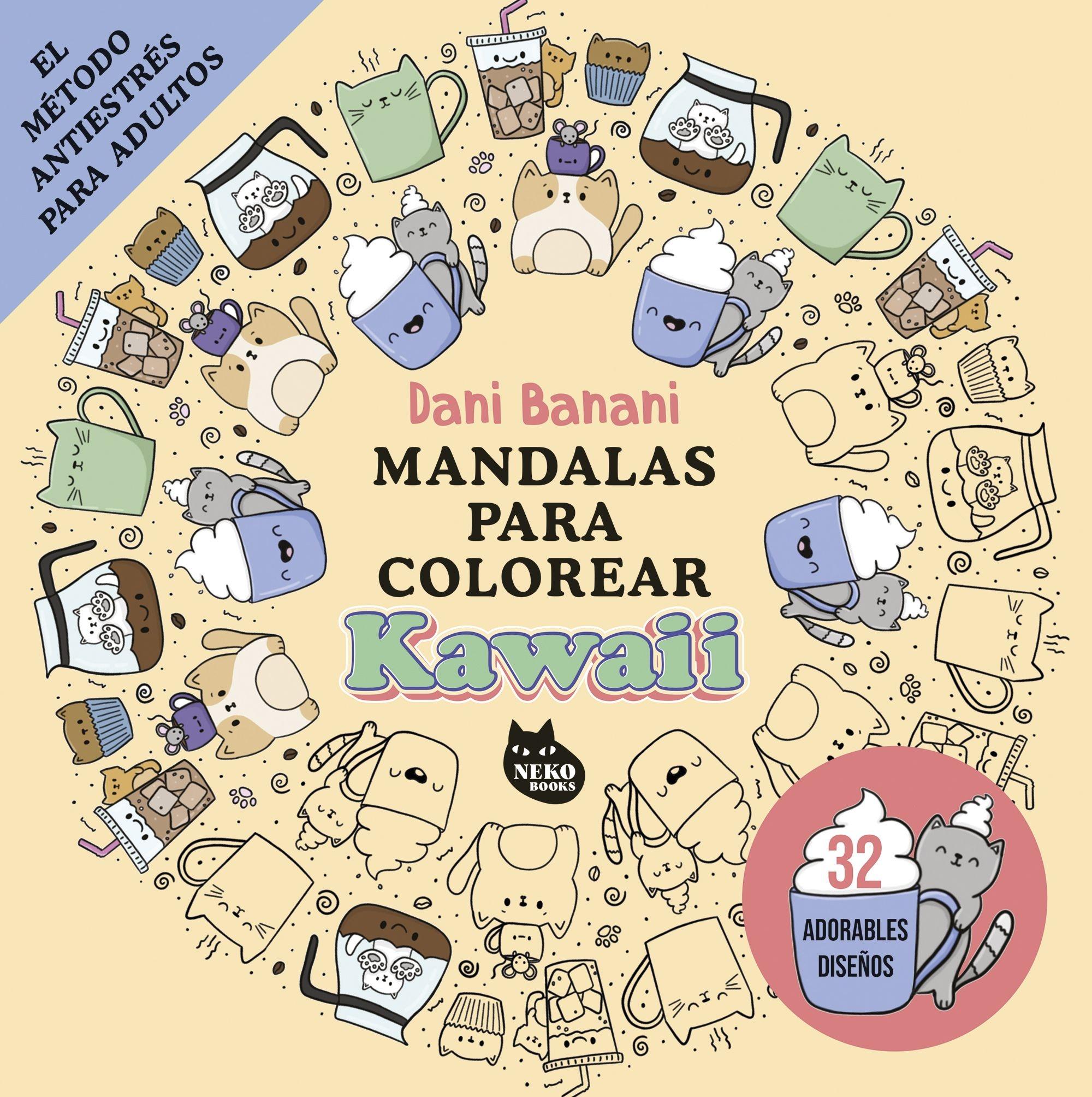 Mandalas para colorear kawaii "El método anti-stress para adultos"