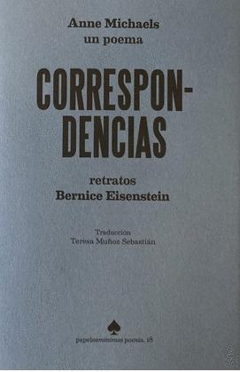 Correspondencias Un poema "Retratos de Bernice Eisenstein"