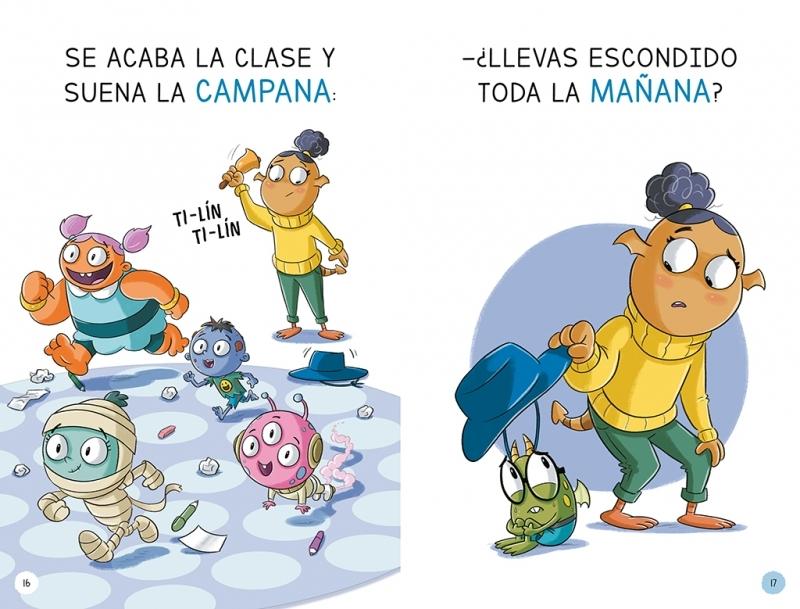 Aprender a Leer en la Escuela de Monstruos 11 - Primer Día, ¡Qué Alegría! "En Letra Mayúscula (Libros para Niños a Partir de 5 Años)"