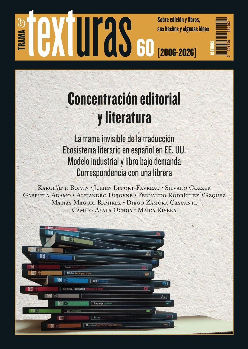Texturas 60: Concentración editorial y literatura