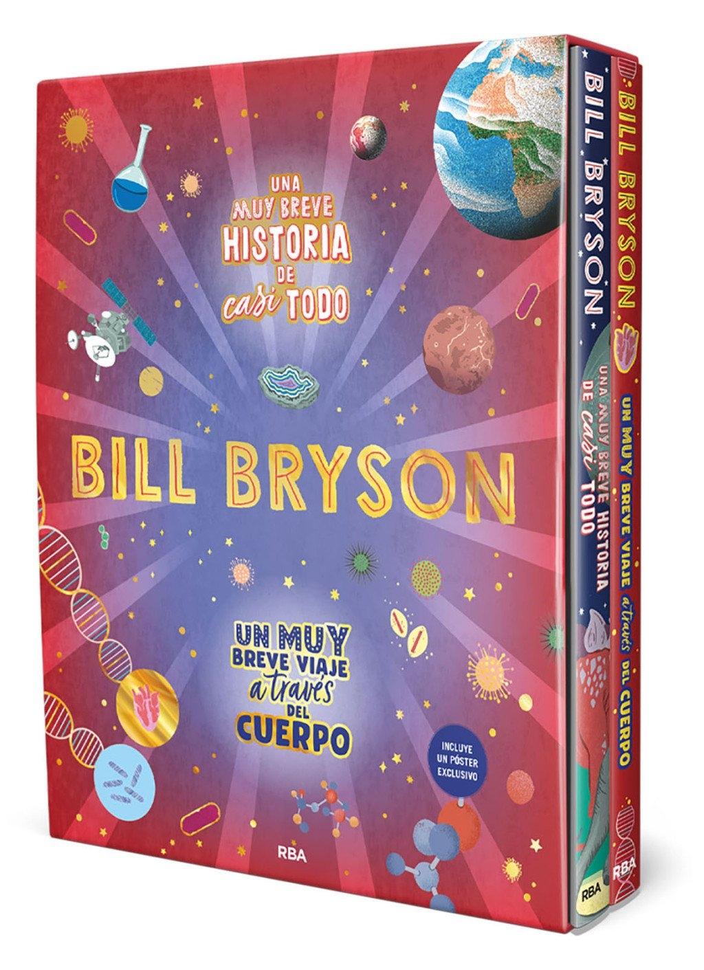 Estuche Bill Bryson infantil "Una muy breve historia de casi todo y Un muy breve viaje a través del cu"
