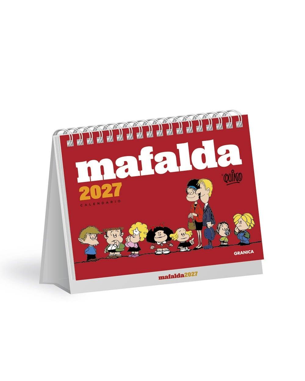 Mafalda 2027 calendario de escritorio mensual