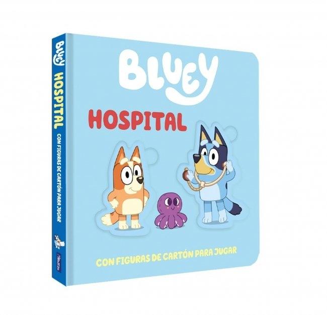 Bluey. Libro juguete - Hospital. Libro de cartón con figuras extraíbles para jug "LIBRO DE CARTON CON FIGURAS EXTRAIBLES PARA JUGAR"